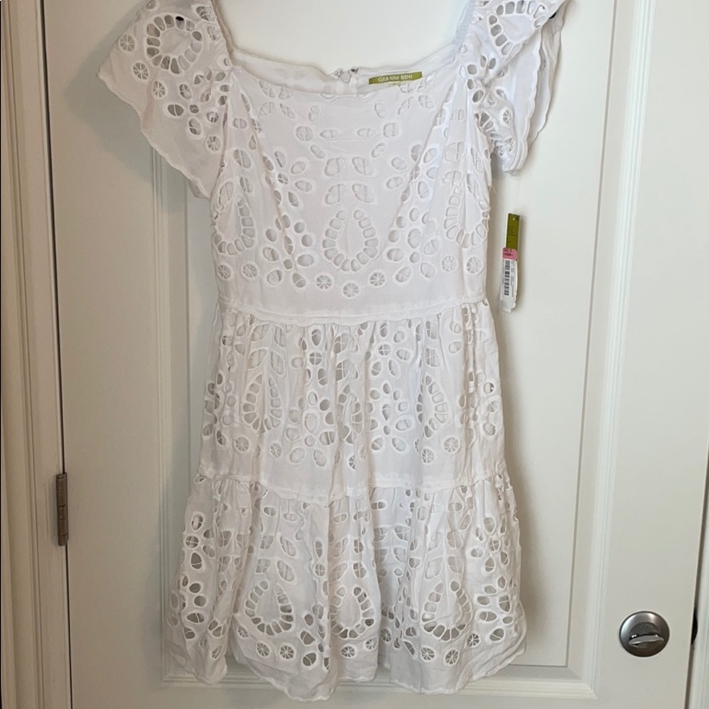 Eyelet white dress